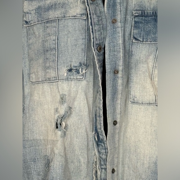 Hudson Jesns Distressed look, “Bijou” button up denim shirt - brand new!!! - Picture 4 of 11